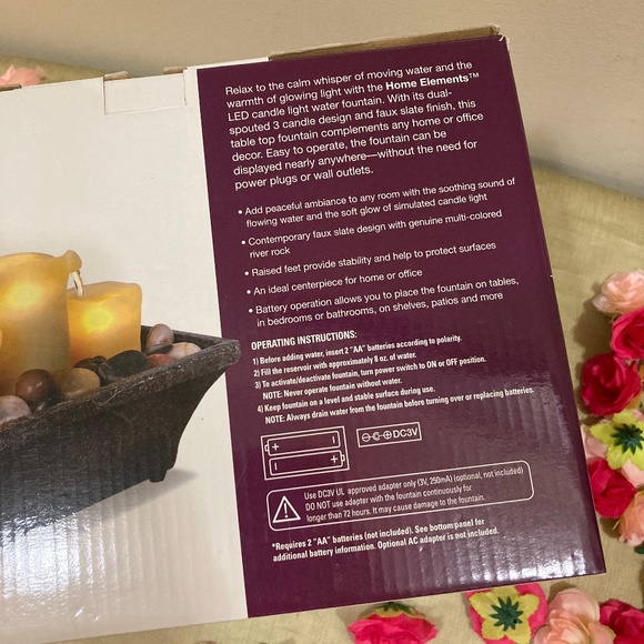 Home Elements 3-Piece Flameless LED Candle Fountain Battery Operated - Picture 13 of 15